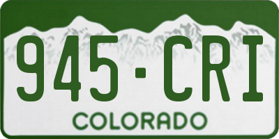CO license plate 945CRI