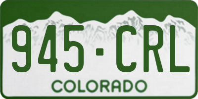 CO license plate 945CRL