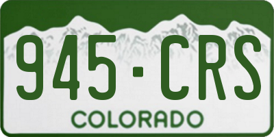 CO license plate 945CRS