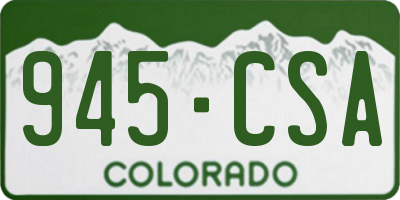 CO license plate 945CSA