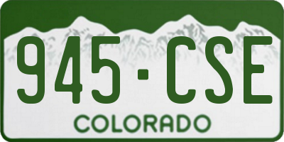 CO license plate 945CSE