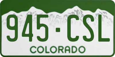 CO license plate 945CSL