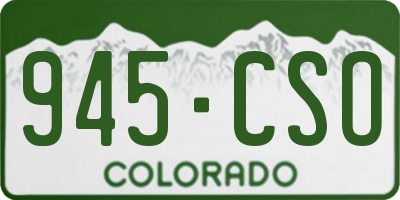 CO license plate 945CSO