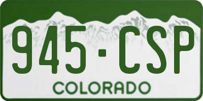 CO license plate 945CSP