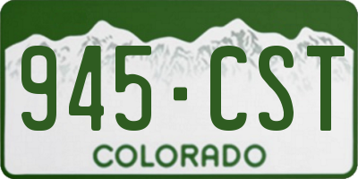 CO license plate 945CST