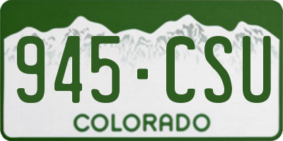 CO license plate 945CSU