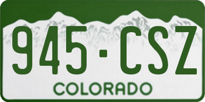 CO license plate 945CSZ