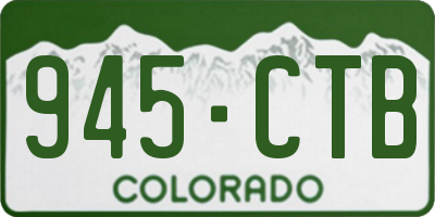 CO license plate 945CTB