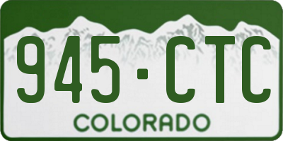 CO license plate 945CTC