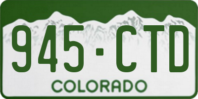 CO license plate 945CTD