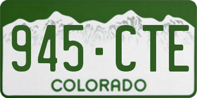 CO license plate 945CTE