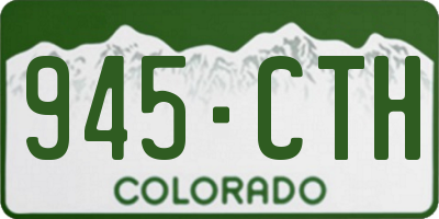 CO license plate 945CTH