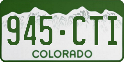 CO license plate 945CTI