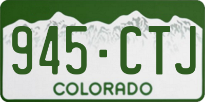 CO license plate 945CTJ