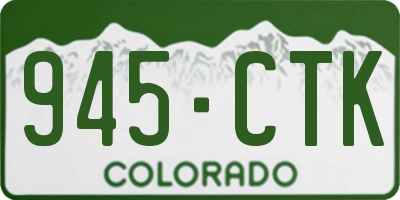 CO license plate 945CTK