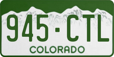 CO license plate 945CTL