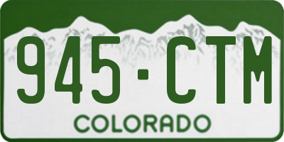 CO license plate 945CTM