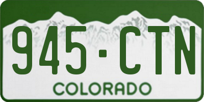 CO license plate 945CTN