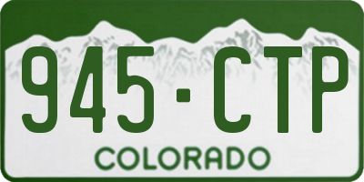 CO license plate 945CTP
