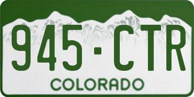 CO license plate 945CTR