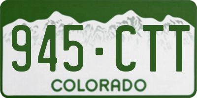 CO license plate 945CTT