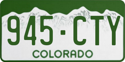 CO license plate 945CTY
