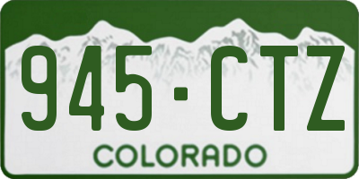 CO license plate 945CTZ