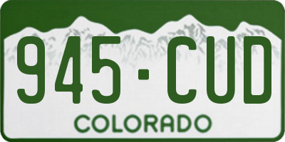 CO license plate 945CUD
