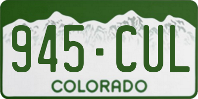 CO license plate 945CUL