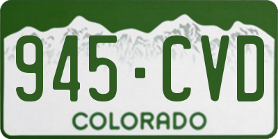CO license plate 945CVD
