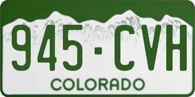 CO license plate 945CVH