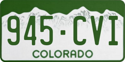 CO license plate 945CVI