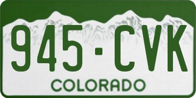 CO license plate 945CVK