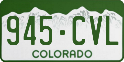 CO license plate 945CVL
