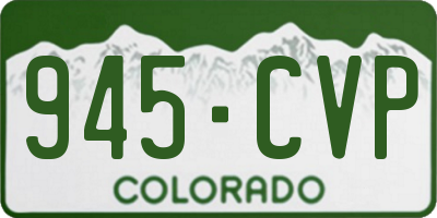 CO license plate 945CVP