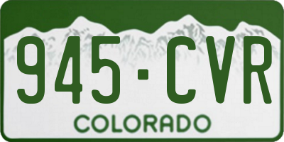 CO license plate 945CVR