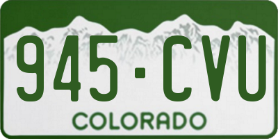 CO license plate 945CVU