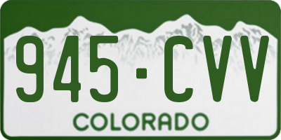 CO license plate 945CVV