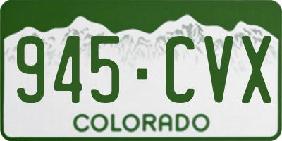 CO license plate 945CVX