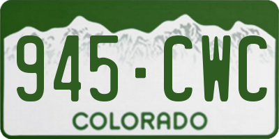 CO license plate 945CWC