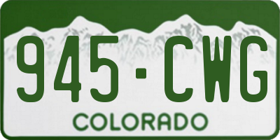 CO license plate 945CWG