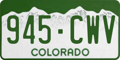 CO license plate 945CWV