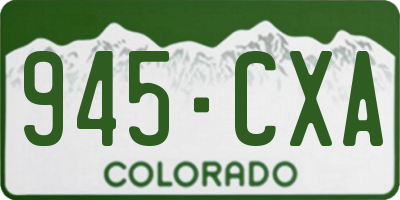 CO license plate 945CXA