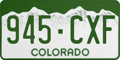 CO license plate 945CXF