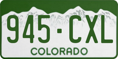 CO license plate 945CXL
