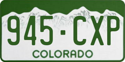 CO license plate 945CXP