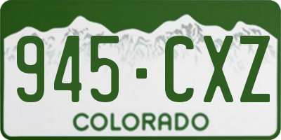 CO license plate 945CXZ