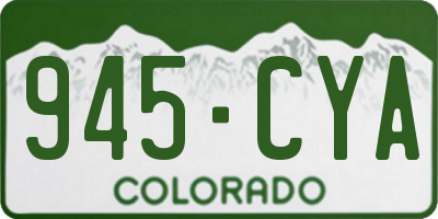CO license plate 945CYA