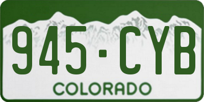 CO license plate 945CYB