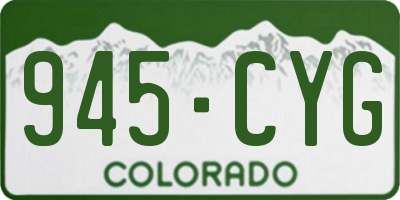 CO license plate 945CYG